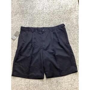 Haggar‎ Mens Cool 18 Pro Pleated Performance Shorts Navy Blue 40W 4529487 NWT